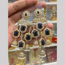 Hira Collections Premium Pota Stone And Pearl Jhumki Earrings for Women