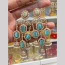 Hira Collections Premium Pota Stone And Pearl Jhumki Earrings for Women