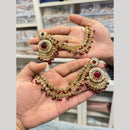 Hira Collections Heritage Kundan Stone And Pearl Kan Chian Dangler Earrings