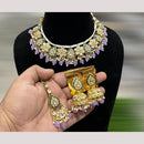 Hira Collections Royal Kundan Stone Beads And Pearl Necklace Set