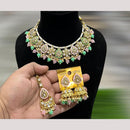 Hira Collections Royal Kundan Stone Beads And Pearl Necklace Set