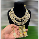 Hira Collections Royal Kundan Stone Beads And Pearl Necklace Set