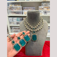 Hira Collections Premium Polki Kundan Stone Necklace Set