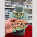 Hira Collections Premium Kundan Stone And Pearl Choker Necklace Set