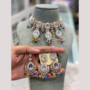 Hira Collections Premium Kundan Stone And Pearl Choker Necklace Set