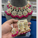 Hira Collections Premium Kundan Stone And Pearl Choker Necklace Set