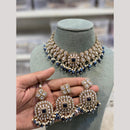 Hira Collections Premium Kundan Stone And Pearl Choker Necklace Set