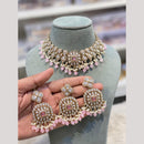 Hira Collections Premium Kundan Stone And Pearl Choker Necklace Set
