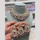 Hira Collections Premium Kundan Stone And Pearl Choker Necklace Set