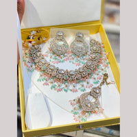 Hira Collections Premium Kundan Stone Beads And Pearl Necklace Set