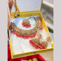 Hira Collections Exclusive Crystal Stone Beads And Pearl Necklace Set