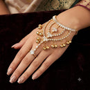 Hira Collections Designer Crystal Stone And Ghungroo Hand Harness
