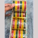 Hira Collections Decorative Austrian Stone Colorful Galss Bangles Set