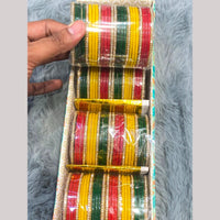 Hira Collections Decorative Austrian Stone Colorful Galss Bangles Set