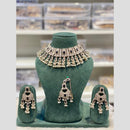 Hira Collections Premium Kundan Stone And Pearl Choker Necklace Set