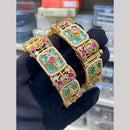 Hira Collections Premium Pota Stone Openable Bangles Set