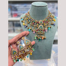 Hira Collections Premium Multicolor Crystal Stone And Beads Necklace Set  