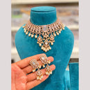 Hira Collections Designer Polki Kundan Stone And Pearl Choker Necklace Set for Women