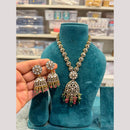 Hira Collections Designer Polki Kundan Stone And Pearl Necklace Set for Women