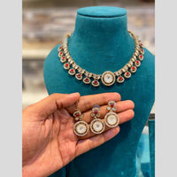 Hira Collections Wedding Wear Polki Kundan Stone Necklace Set