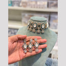 Hira Collections Royal Pota Stone And Pearl Choker Necklace Set