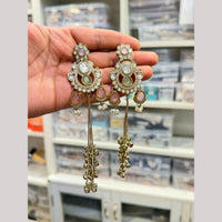 Hira Collections Heritage Polki Kundan Kashmiri Ghungroo Dangler Earrings