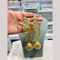 Hira Collections Heritage Polki Kundan Kashmiri Ghungroo Jhumki Earrings