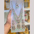 Hira Collection Glamorous Kundan Stone And Beads Long Necklace Set With Ring