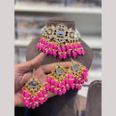 Hira Collections Premium Kundan Stone And Beads Choker Necklace Set