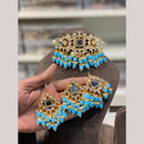 Hira Collections Premium Kundan Stone And Beads Choker Necklace Set