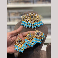 Hira Collections Premium Kundan Stone And Beads Choker Necklace Set