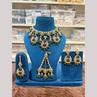 Hira Collections Heritage Polki Kundan And Pearl Designer Choker Necklace Set