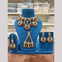 Hira Collections Heritage Polki Kundan And Pearl Designer Choker Necklace Set