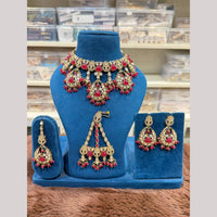 Hira Collections Heritage Polki Kundan And Pearl Designer Choker Necklace Set