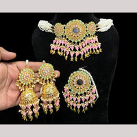 Hira Collections Premium Kundan Stone And Beads Choker Necklace Set