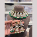 Hira Collections Heritage Polki Kundan And Pearl Designer Choker Necklace Set