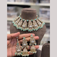Hira Collections Heritage Polki Kundan And Pearl Designer Choker Necklace Set