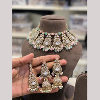 Hira Collections Heritage Polki Kundan And Pearl Designer Choker Necklace Set