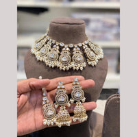 Hira Collections Heritage Polki Kundan And Pearl Designer Choker Necklace Set
