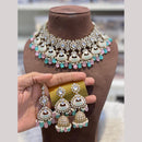 Hira Collections Heritage Polki Kundan And Pearl Meenakari Choker Necklace Set
