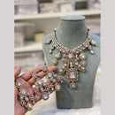 Hira Collections Royal Polki Kundan Stone Designer Necklace Set