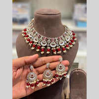 Hira Collections Royal Pota Stone And Beads Choker Necklace Set