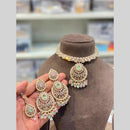 Hira Collections Beautiful Crystal Stone And Beads Choker Necklace Set