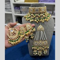 Hira Collections Royal Kundan Stone And Beads Choker Necklace Set
