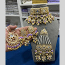 Hira Collections Royal Kundan Stone And Beads Choker Necklace Set