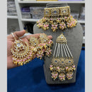 Hira Collections Royal Kundan Stone And Beads Choker Necklace Set