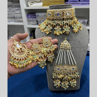 Hira Collections Royal Kundan Stone And Beads Choker Necklace Set