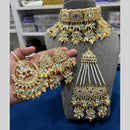 Hira Collections Royal Kundan Stone And Beads Choker Necklace Set