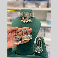 Hira Collections Beautiful Crystal Stone And Beads Choker Necklace Set