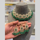 Hira Collections Beautiful Crystal Stone And Pearl Choker Necklace Set